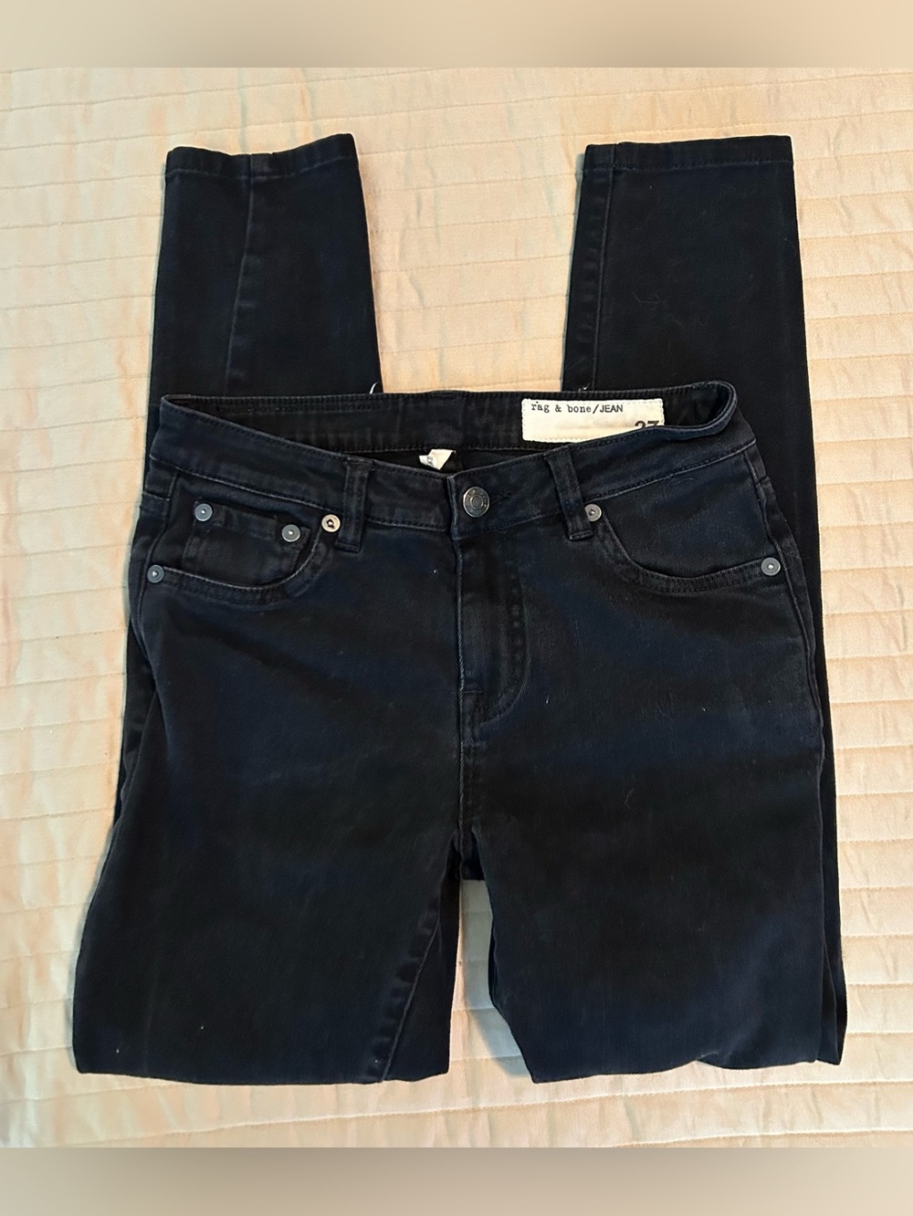 rag & bone Black Skinny Jeans - Women's
